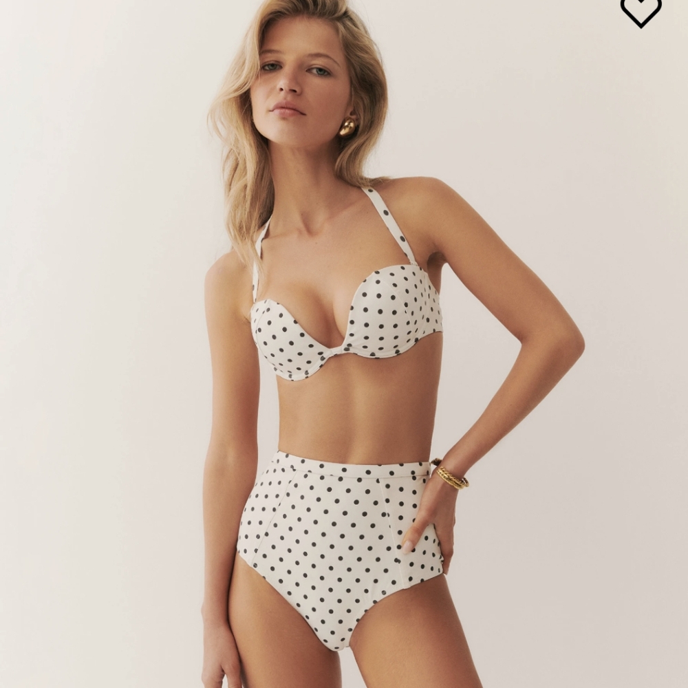 REFORMATION Azure Daisy Bikini Bottom - Picture 3 of 9
